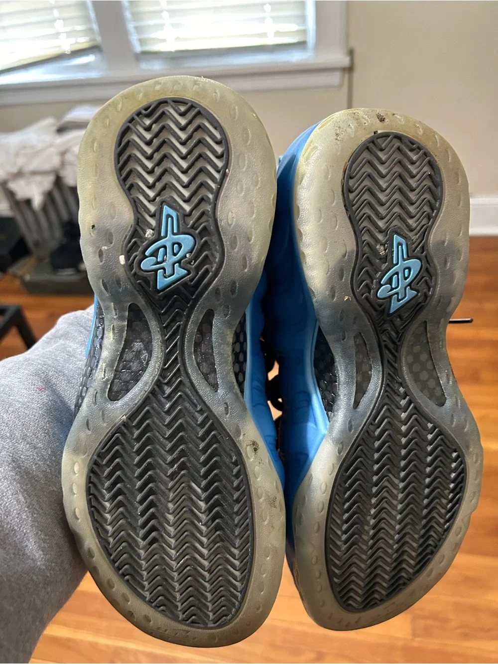 Nike Foamposites Black and Blue High-Top Sneakers